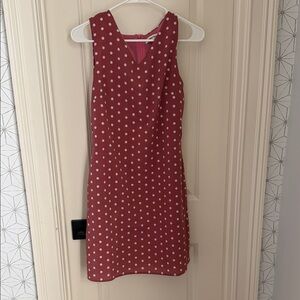 sm wardrobe Elegant Mauve Polka Dot Mini Dress